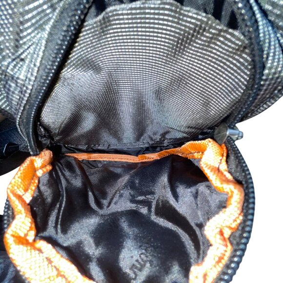 Kaweiknight Grey/Orange Nylon Adjustable Strap Multi-Zip Crossbody Backpack - Picture 13 of 15